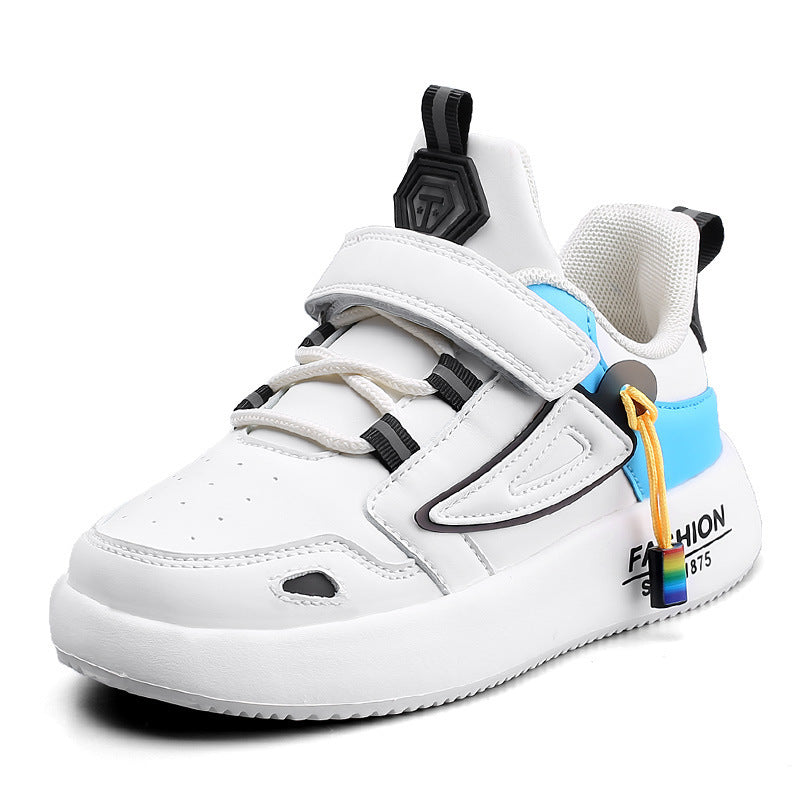 Fashionable And Simple Leather Breathable Children's Sneakers