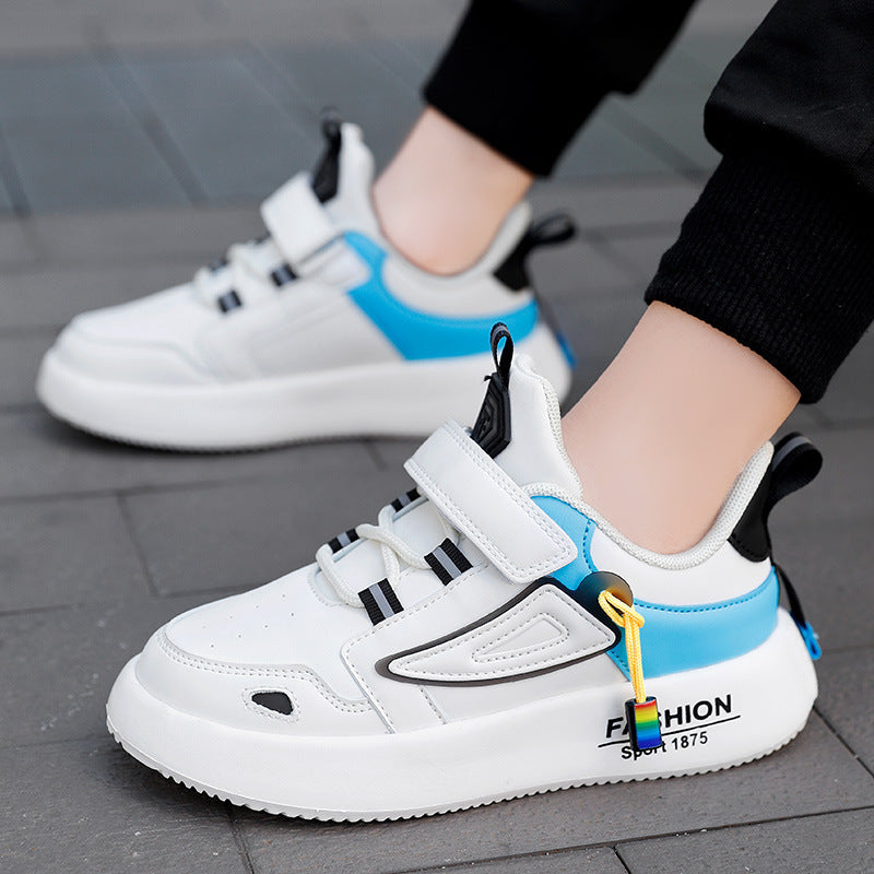 Fashionable And Simple Leather Breathable Children's Sneakers