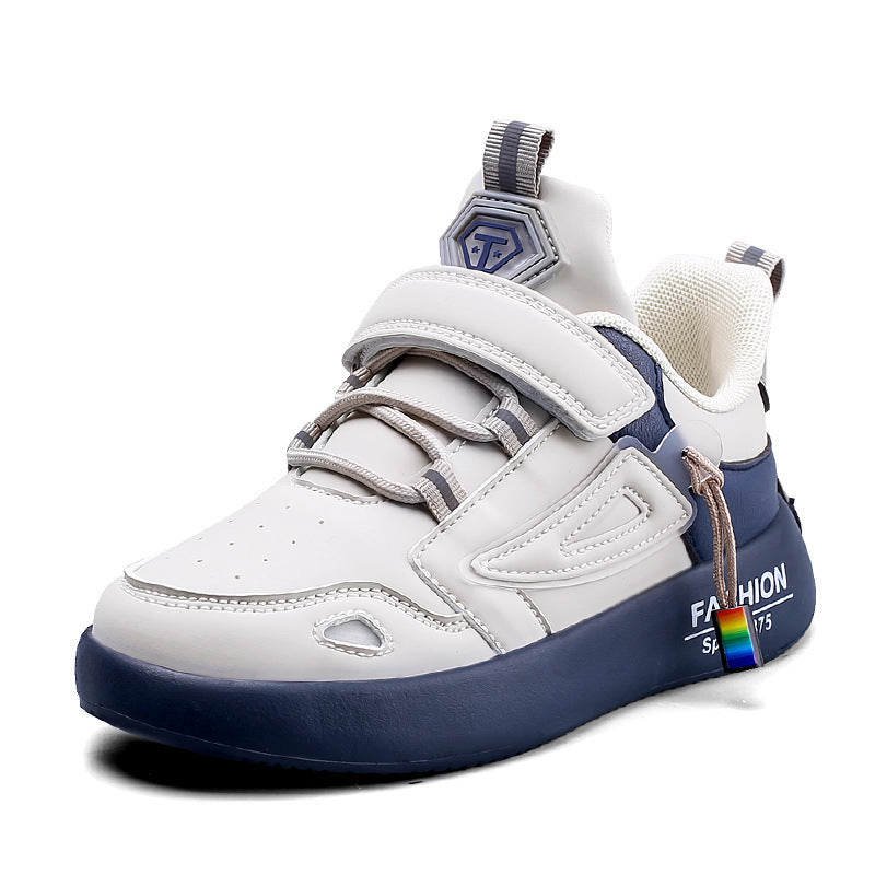 Fashionable And Simple Leather Breathable Children's Sneakers