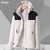 Hooded Windbreaker Unisex Fashion Colorblock Zip-up Jacket With Pockets Waterproof Outwear For Women Men Clothing