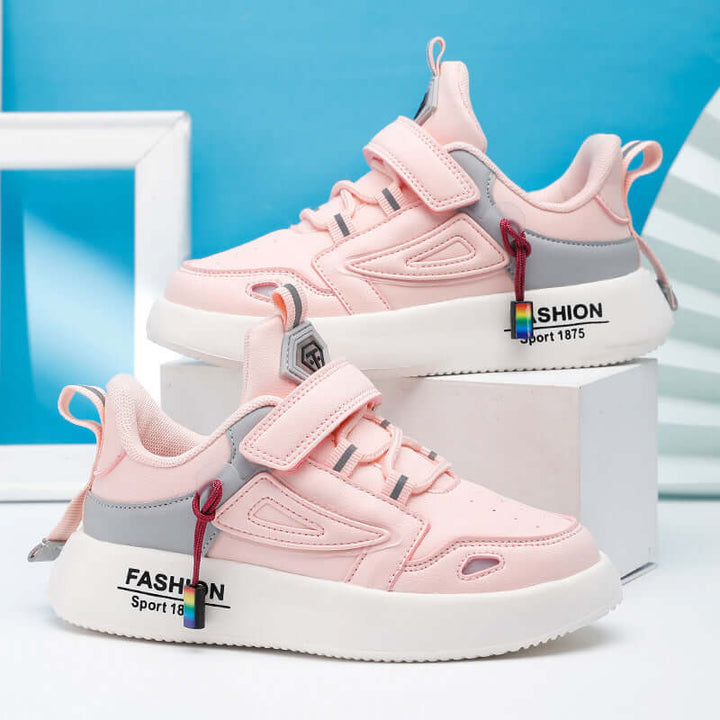 Fashionable And Simple Leather Breathable Children's Sneakers