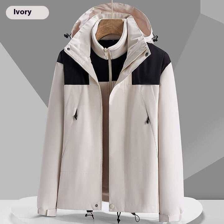 waterproof colorblock windbreaker jacket