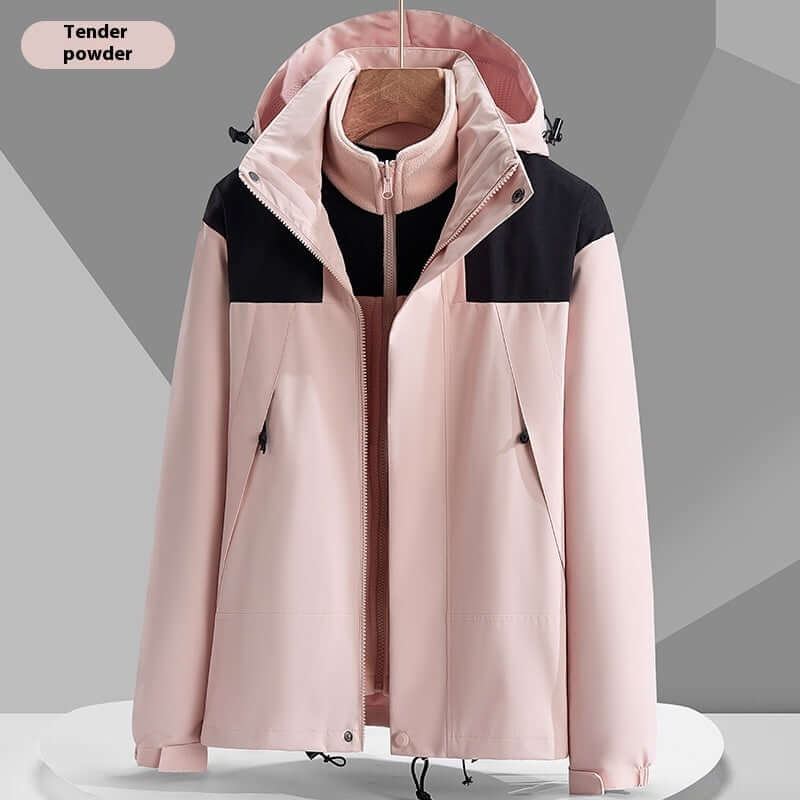 waterproof colorblock windbreaker jacket