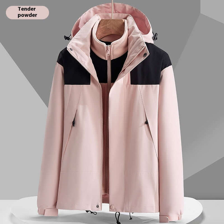 waterproof colorblock windbreaker jacket